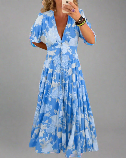 Mathilda | Robe Fleurie de Jour avec Poches Cachées et Coupe Féminine