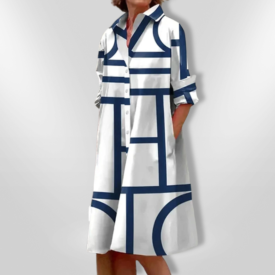 Sydney | Robe Moderne à Imprimé Géométrique