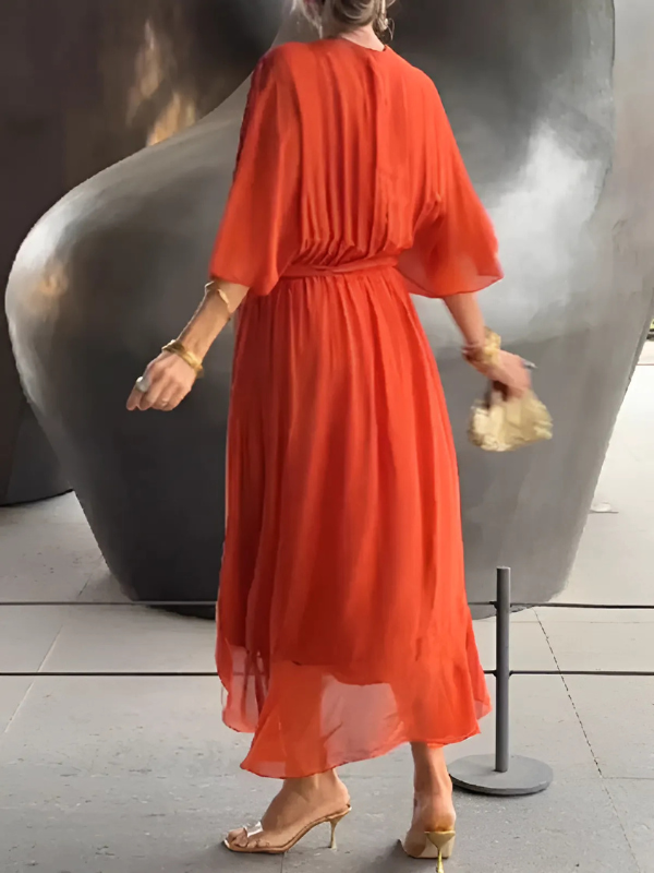 Seraphina – Robe midi avec fermeture à style rapide