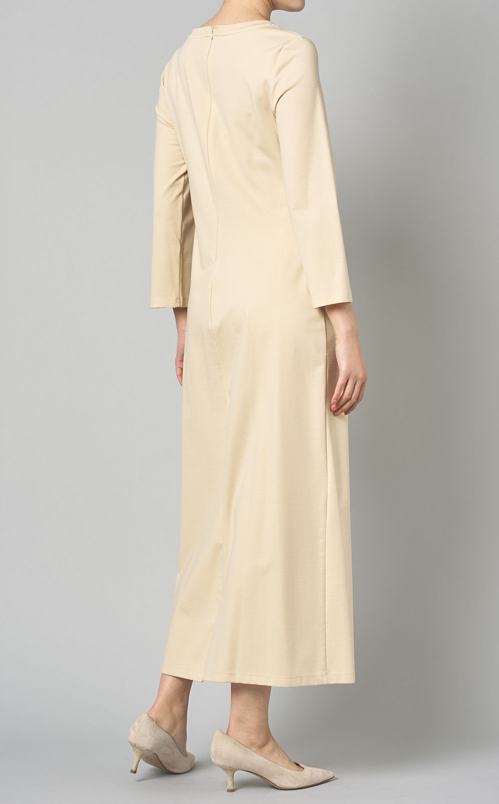Robe en Tricot avec Plis Latéraux