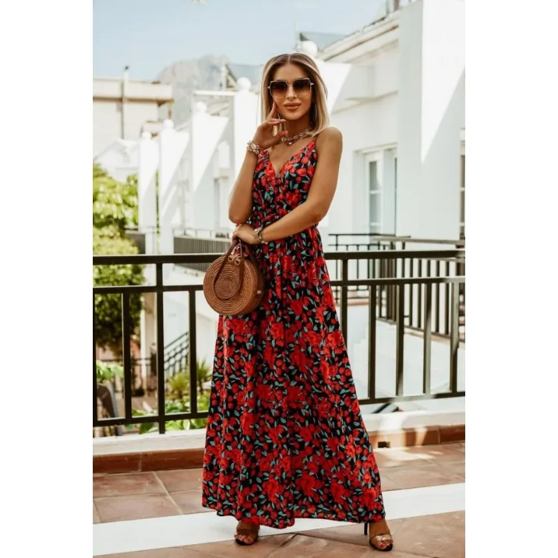Hattie - Robe de Commuter à Taille Froncée Imprimée