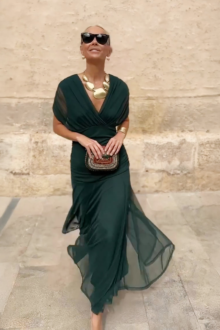 Luisa | Robe de soirée longue élégante avec décolleté en V