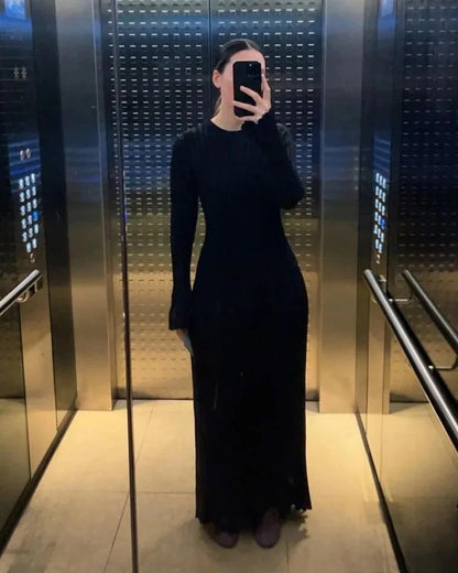 Sara - Nouvelle Robe Midi en Tricot