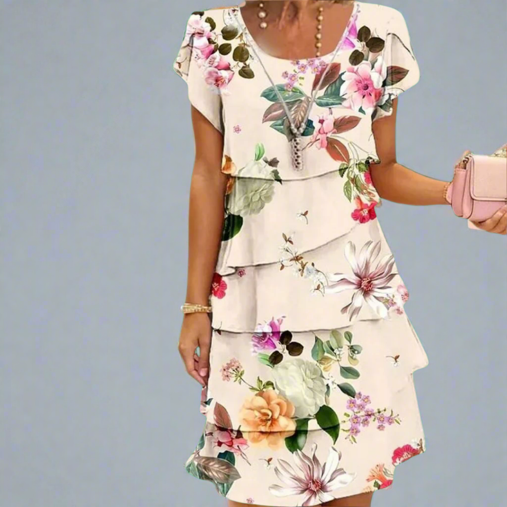 Ismene | Robe Maxi Fleurie Élégante avec Grâce Aérienne
