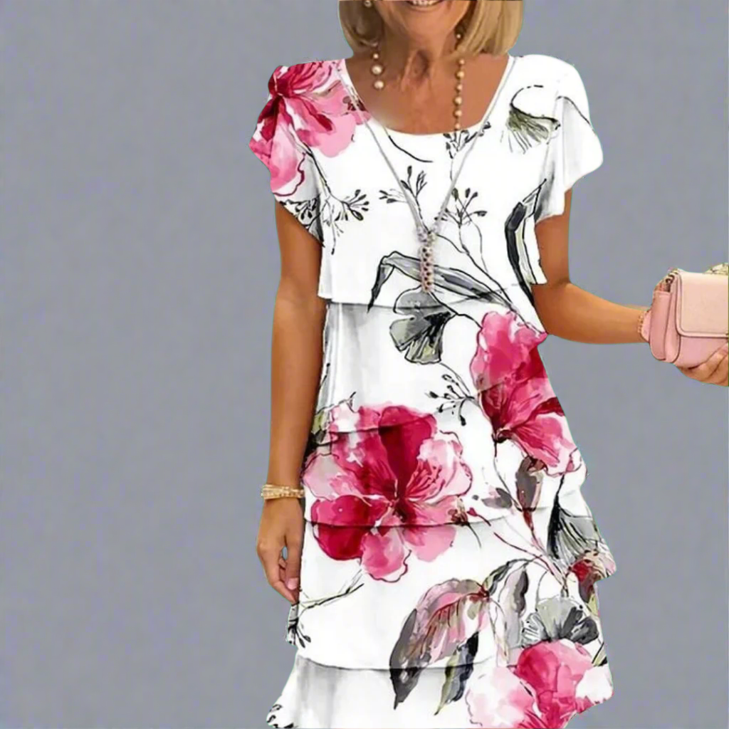 Ismene | Robe Maxi Fleurie Élégante avec Grâce Aérienne