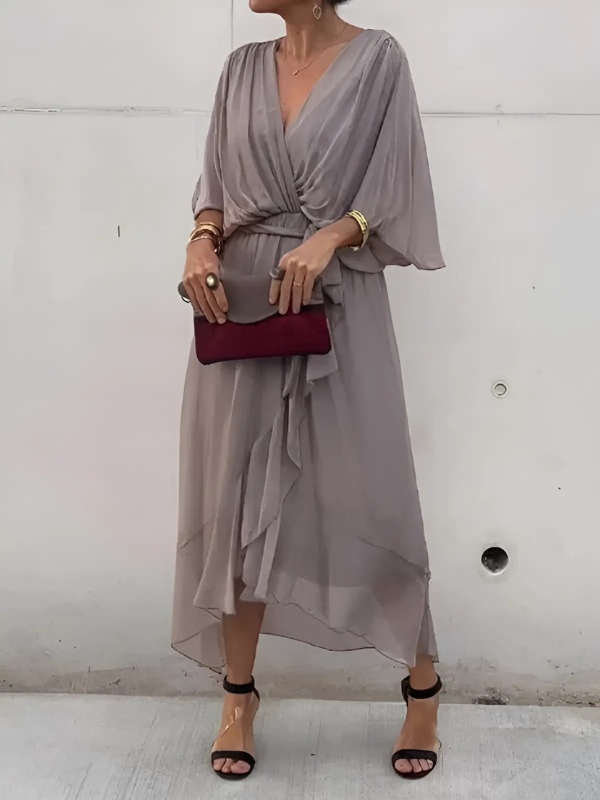 Seraphina - Robe midi croisée intemporelle