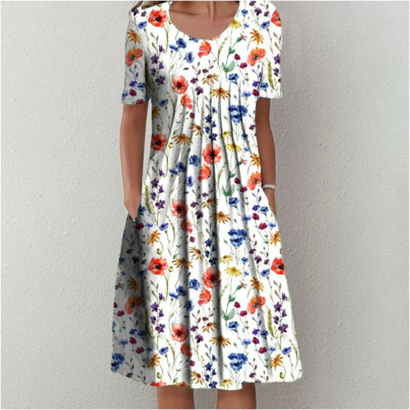 Sarah | Robe Midi Décontractée avec Poches