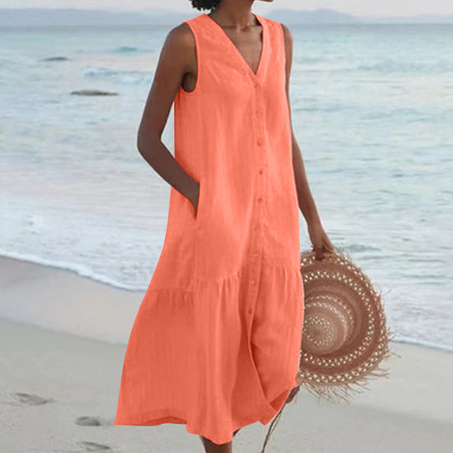 Celi - Robe d'Été Élégante qui Couvre le Ventre