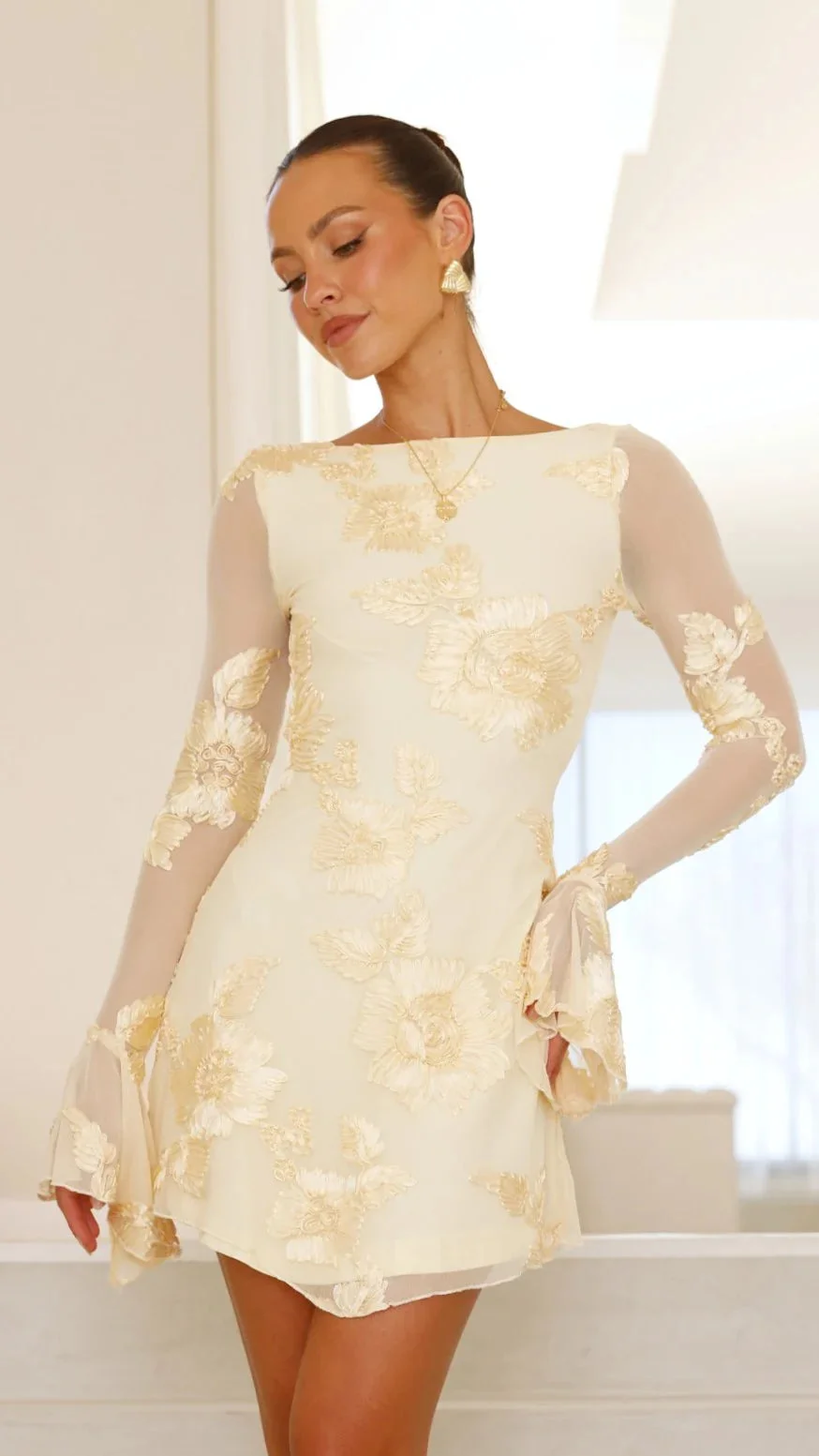 Robe Mini Imprimée Sans Dos