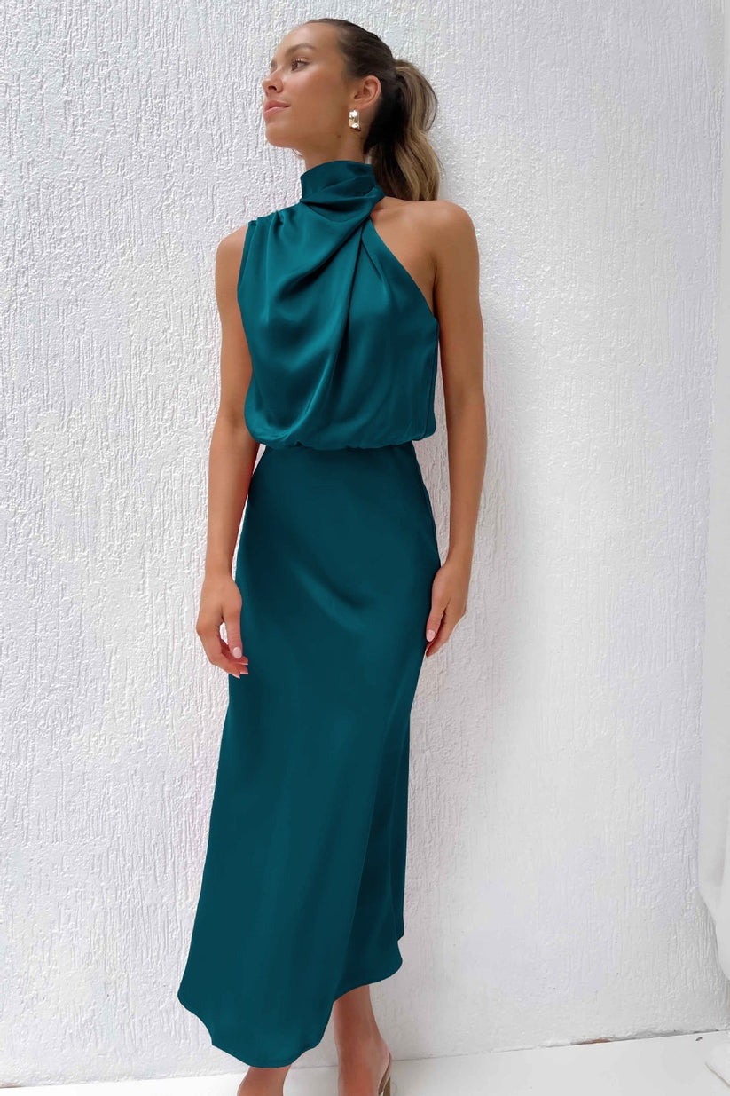 Verona - Robe longue en satin