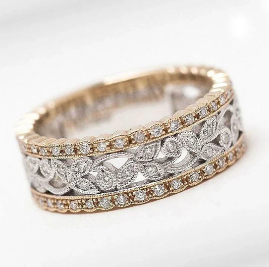 Ivy Cascade - Bague Creuse Bicolore