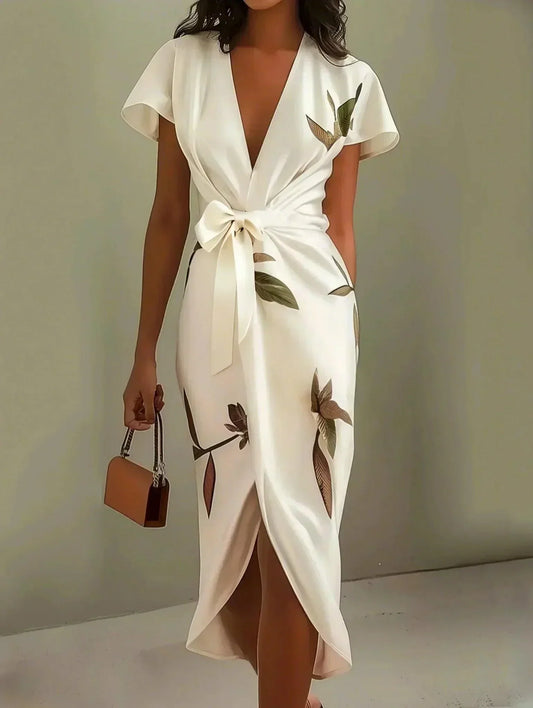 Elin™ | Robe portefeuille élégante à imprimé floral