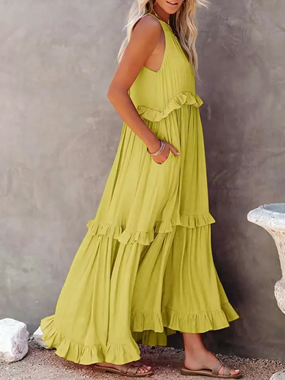 Mabel | Robe Maxi Ruffle Breeze