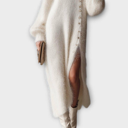Robe Maxi Élégante en Maille Douce