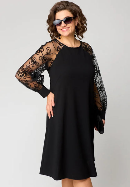 Elara - Robe à Manches en Dentelle