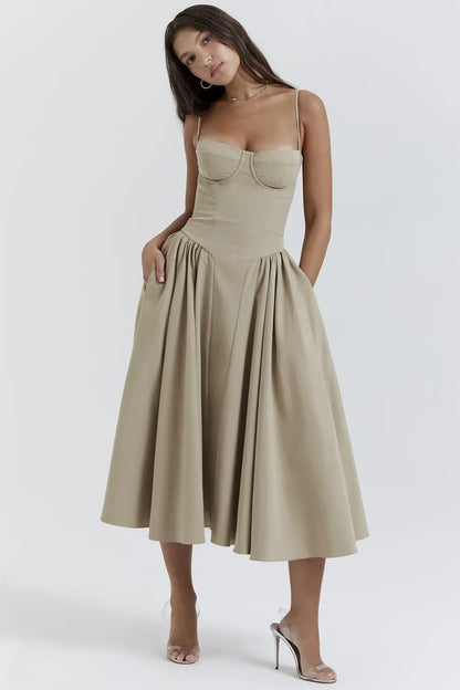 Elara | Robe d'Été Élégante à Corset