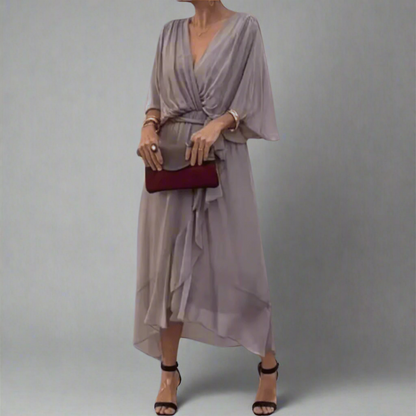 Dorselinde | Robe Maxi Élégante avec Décolleté Féminin