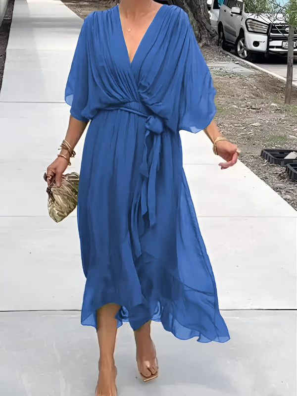Seraphina - Robe midi croisée intemporelle