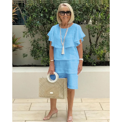 Yvonne – charmante robe à volants en couches