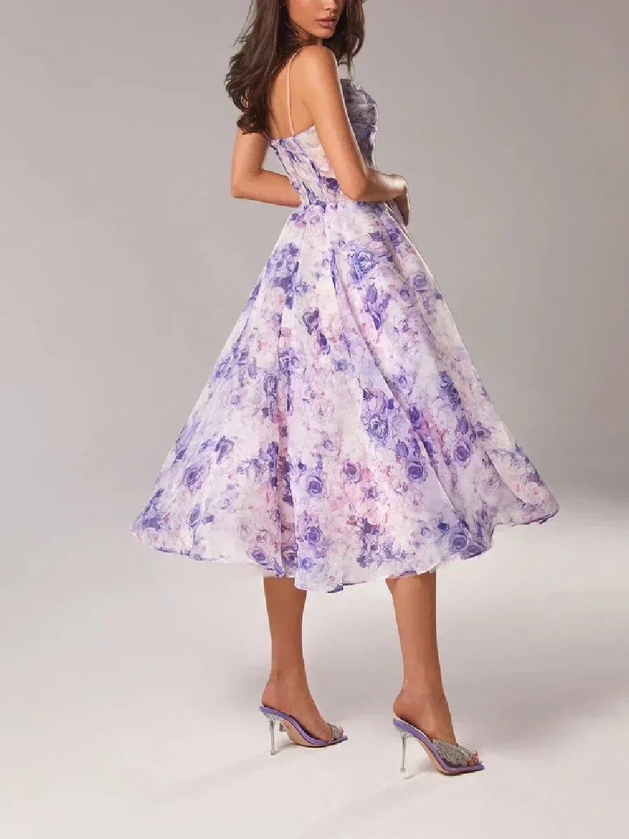 Emilia | Robe Élégante Sans Manches Imprimée