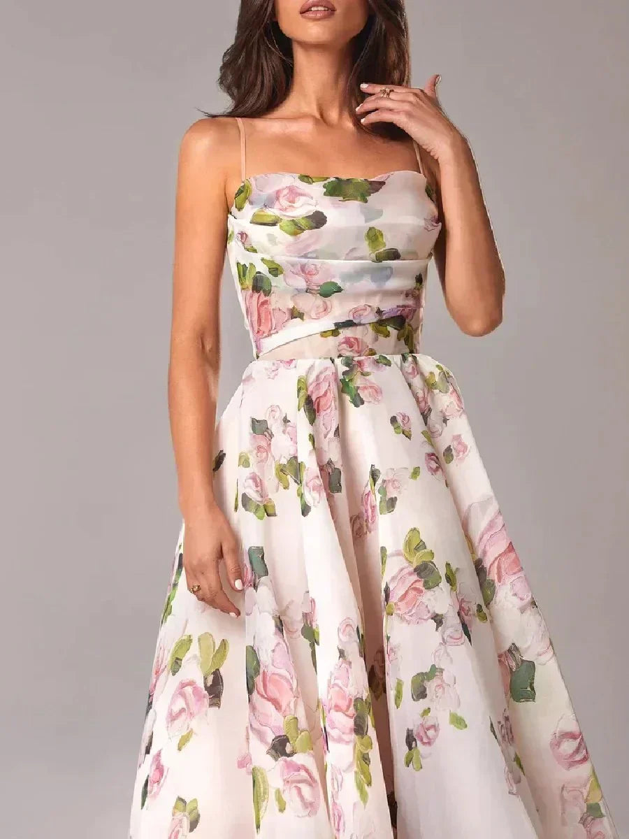 Emilia | Robe Élégante Sans Manches Imprimée