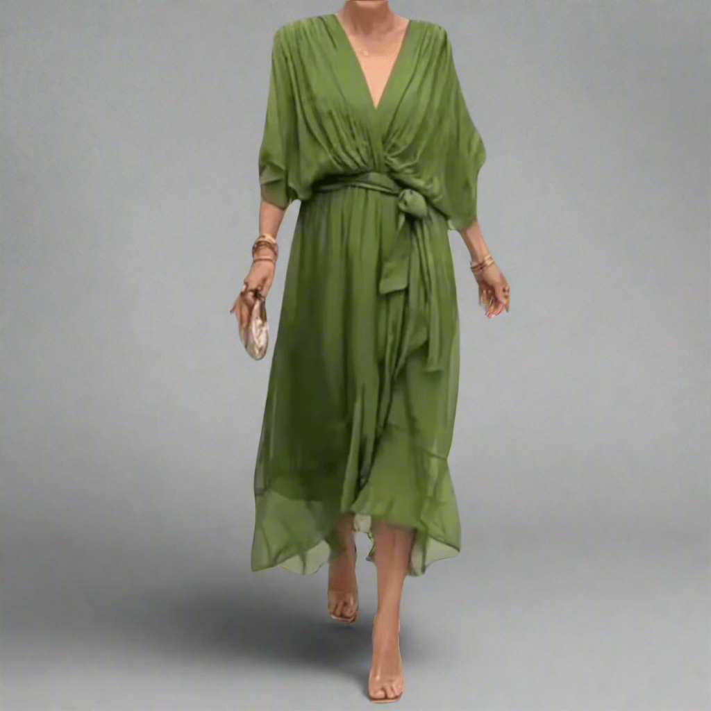 Dorselinde | Robe Maxi Élégante avec Décolleté Féminin
