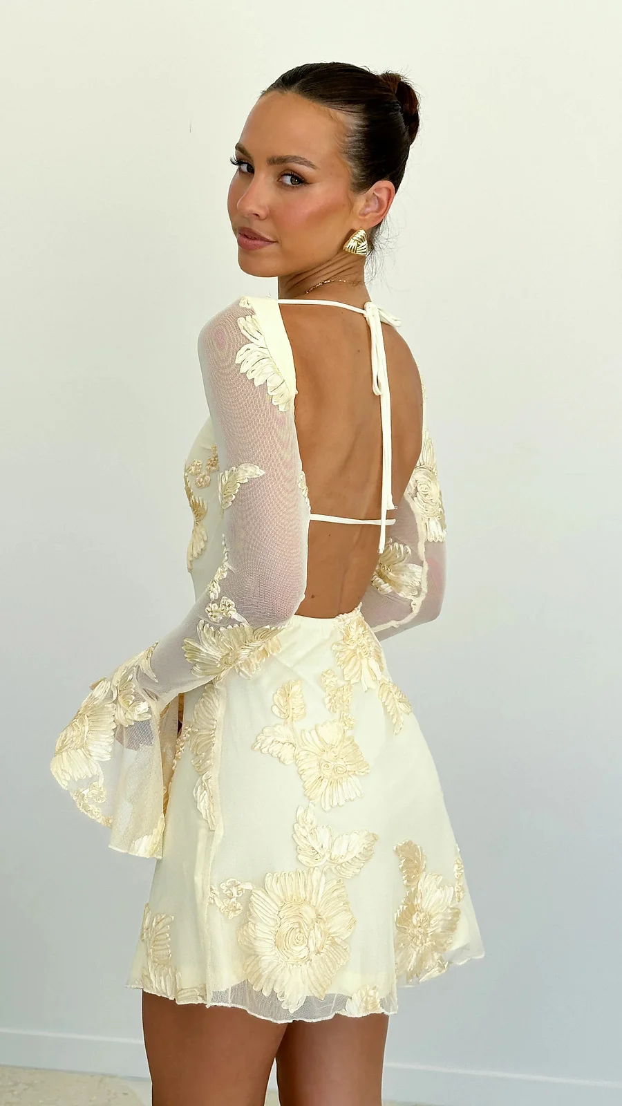 Robe Mini Imprimée Sans Dos