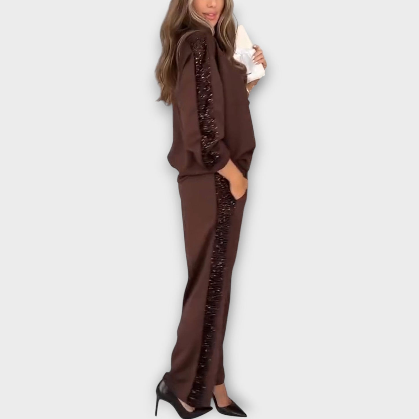 Ensemble Lounge avec Bordures en Sequins