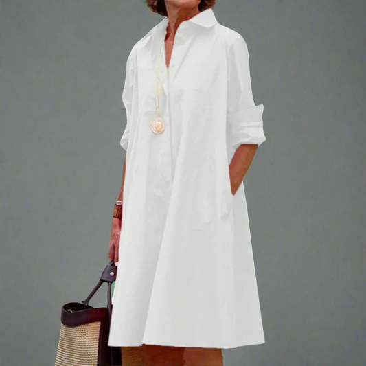 Tove | Robe Midi Élégante à Manches Longues
