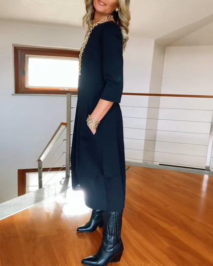 Sophia™ - Robe Élégante avec Détails Faits Main