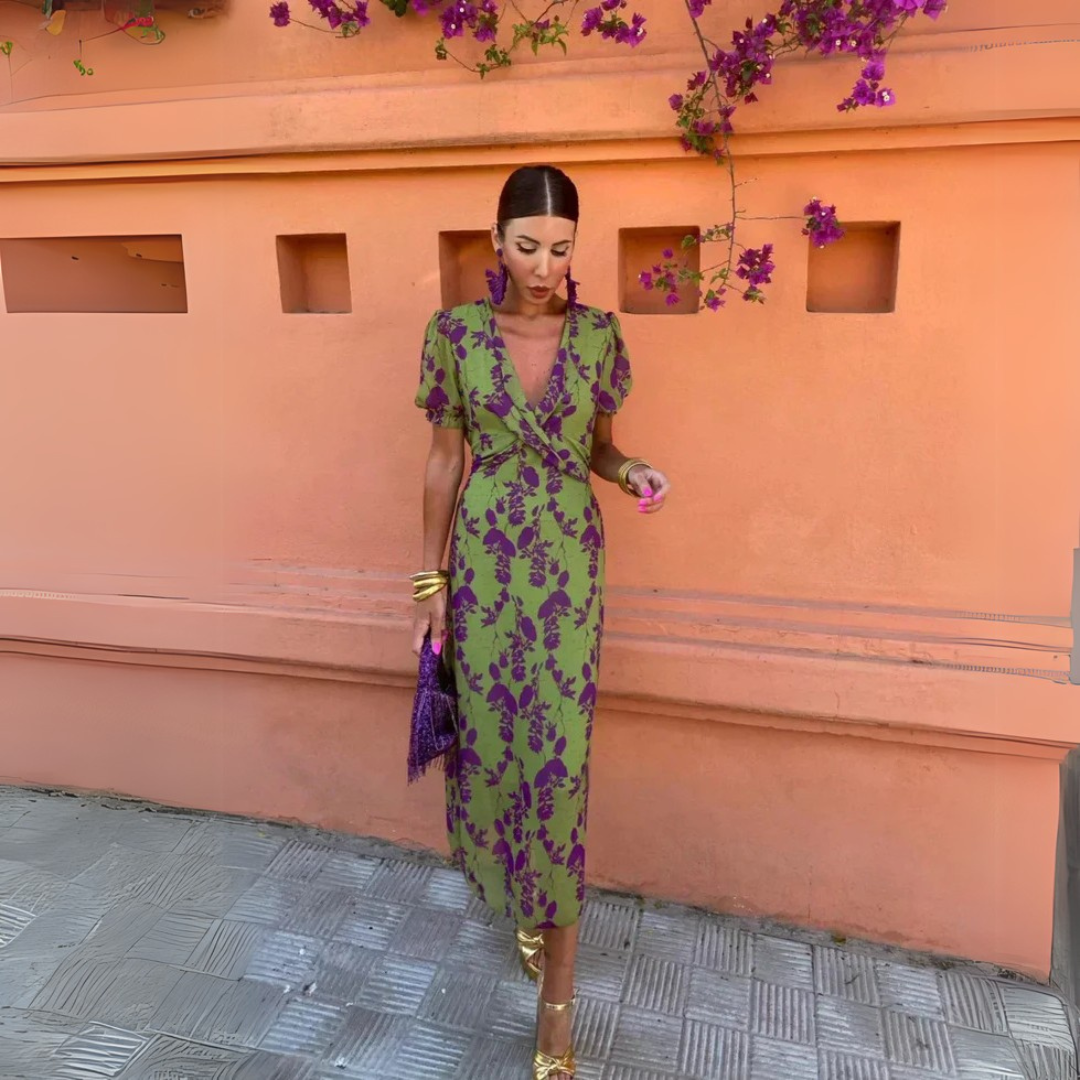 Danielle - Robe Midi Fleurie