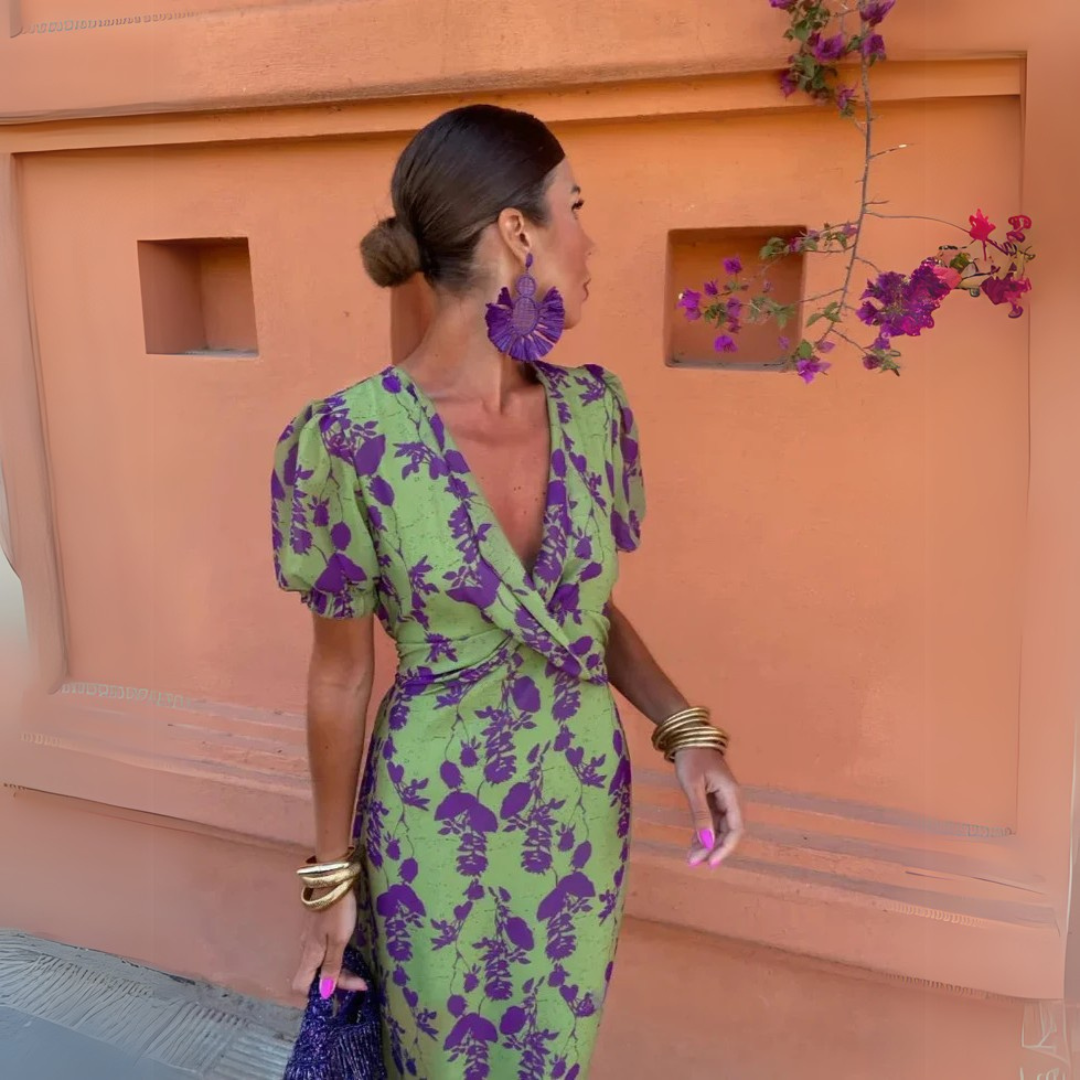 Danielle - Robe Midi Fleurie