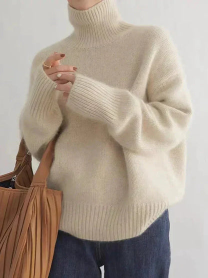 Diana - Pull Col Montant Doux et Confortable