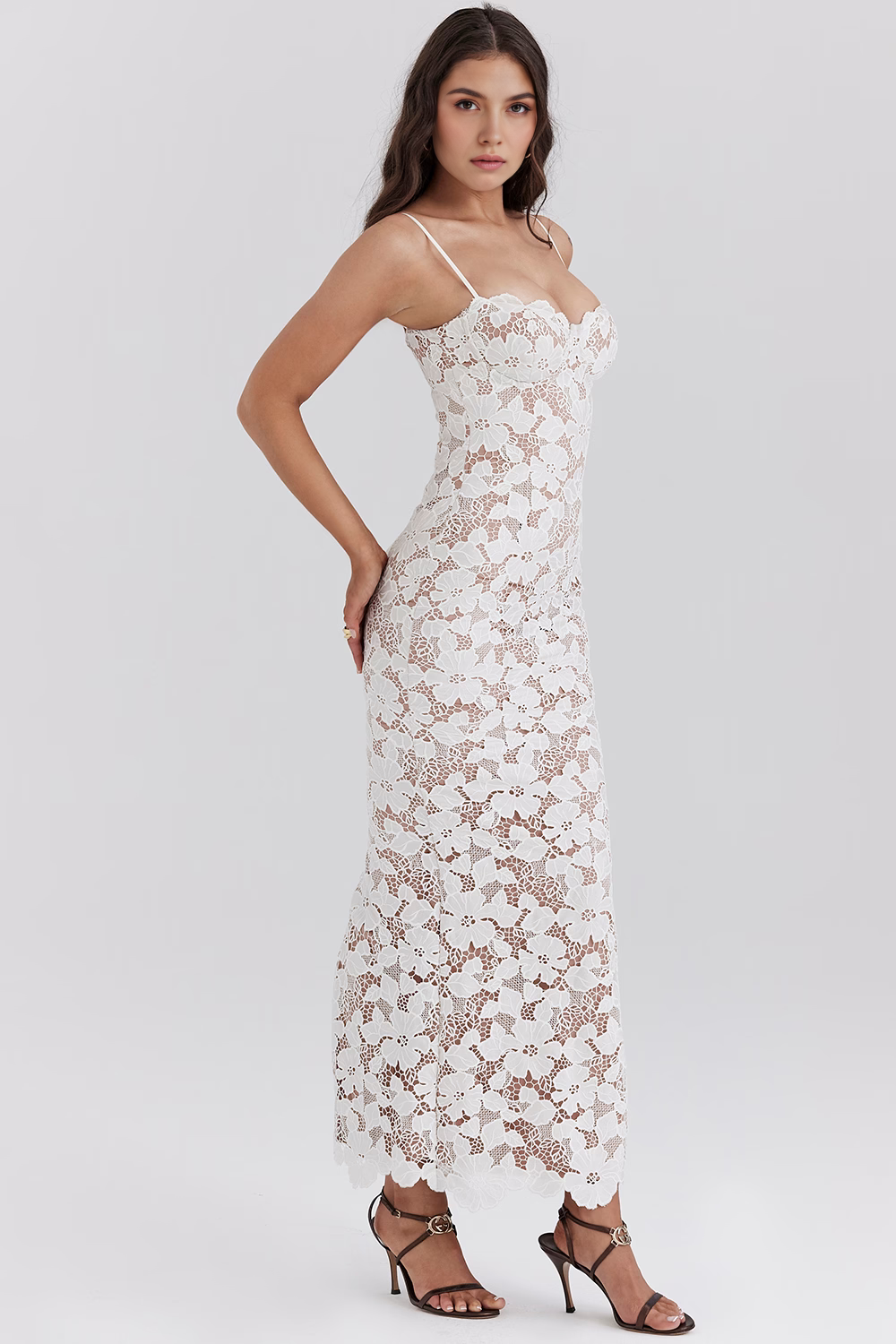 EVANGELINE - Robe Maxi Brodée