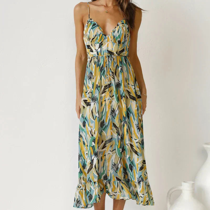 Clara - Robe Maxi Imprimée Élégante