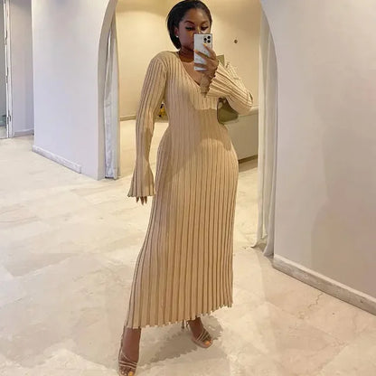 Maxi - Robe Maxi Longue en Tricot