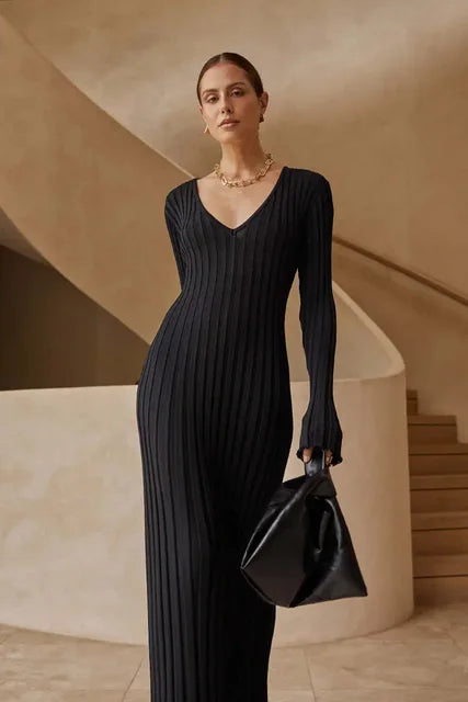 Maxi - Robe Maxi Longue en Tricot