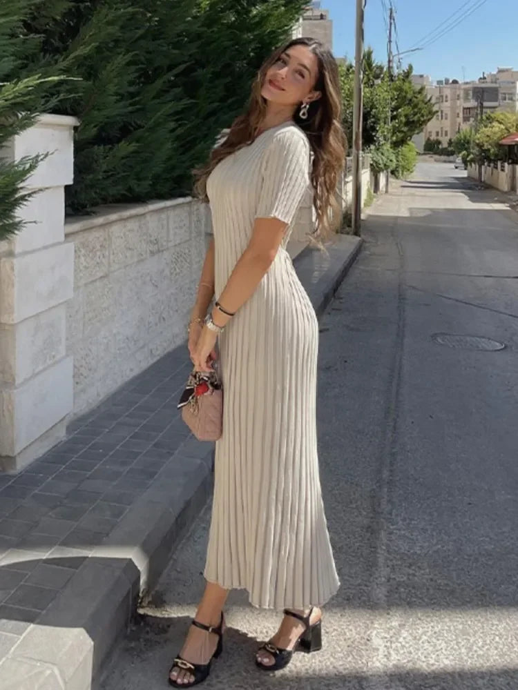 Maxi - Robe Maxi Longue en Tricot
