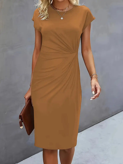 Reilly - Robe midi avec nœud sur le devant pour femmes