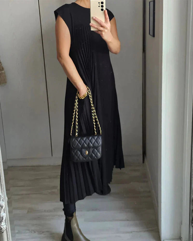 Tascha™ - Robe Sans Manches avec Plis