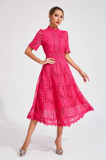 Hallie | Robe Midi en Dentelle