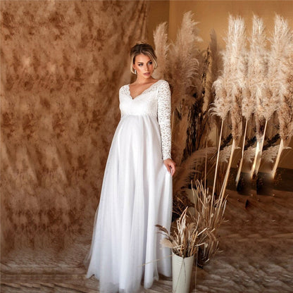 Ilaria - Robe longue de grossesse en dentelle