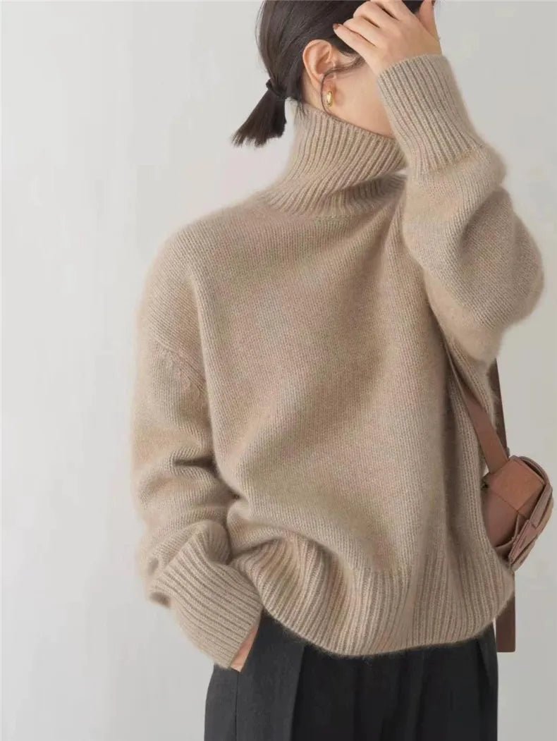 Alecia | Pull en Cachemire de Luxe pour Femmes avec Col Roulé | Élégance Intemporelle
