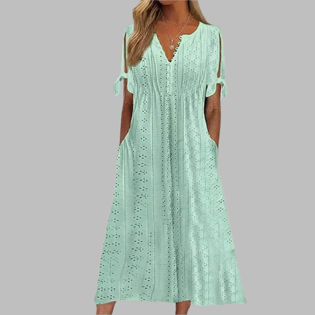 Alice - Élégant Robe Bohémienne d'Été Midi