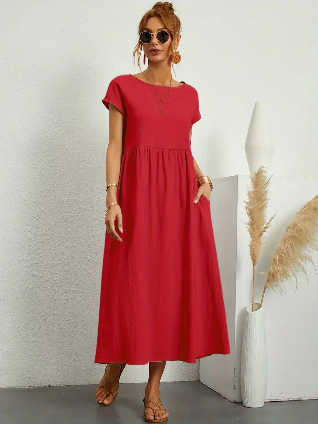 Gabrielle™ — Robe midi fluide élégance intemporelle