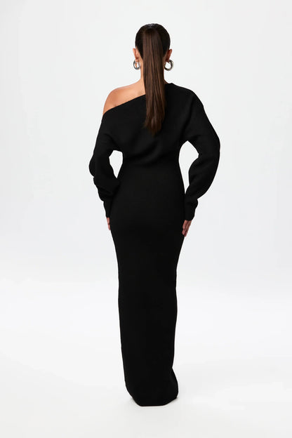 Robe Pull à Épaules Dénudées