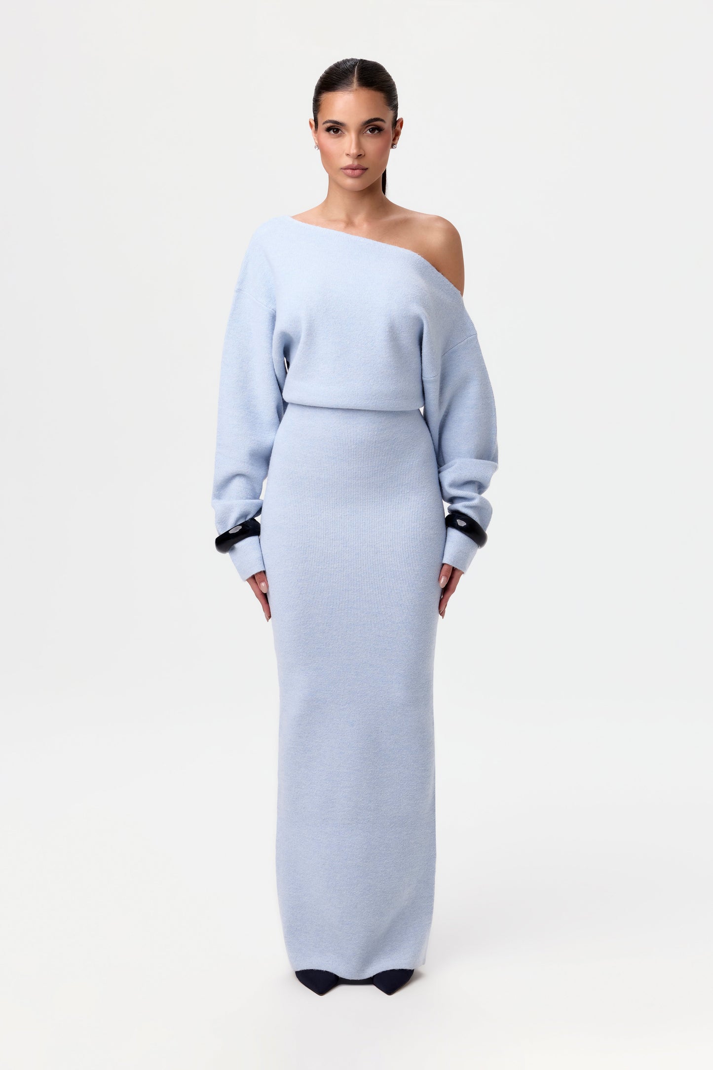 Robe Pull à Épaules Dénudées