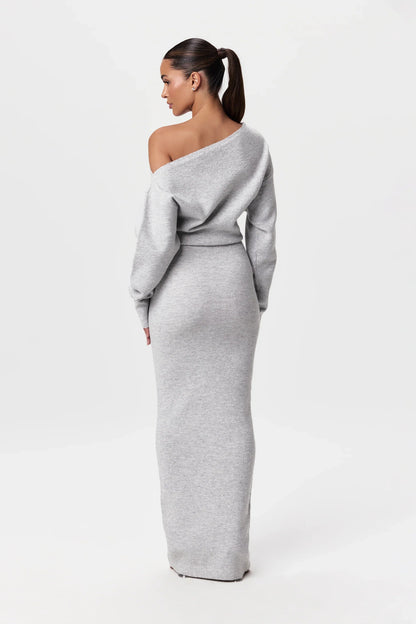 Robe Pull à Épaules Dénudées
