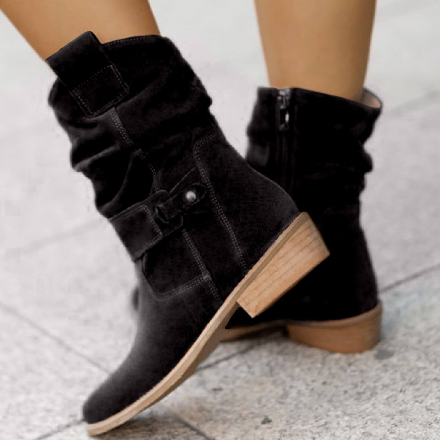 Bottes en Suède Douce au Toucher