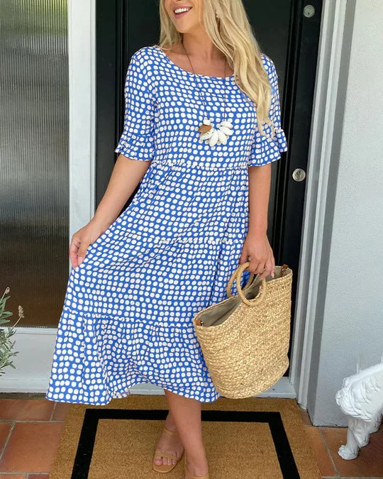 Blythea – Robe Midi Évasée Décontractée